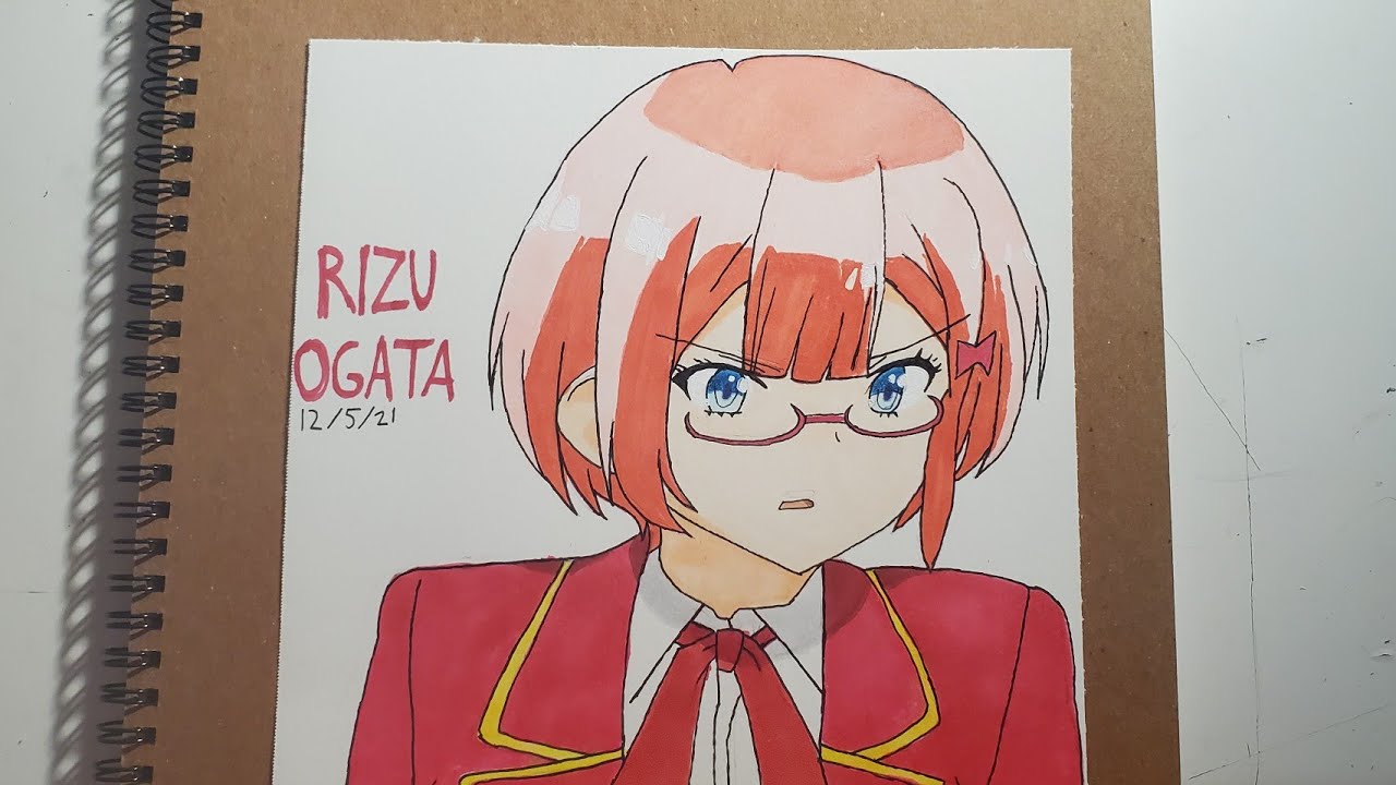 Drawing Rizu Ogata from We never learn Bokuben