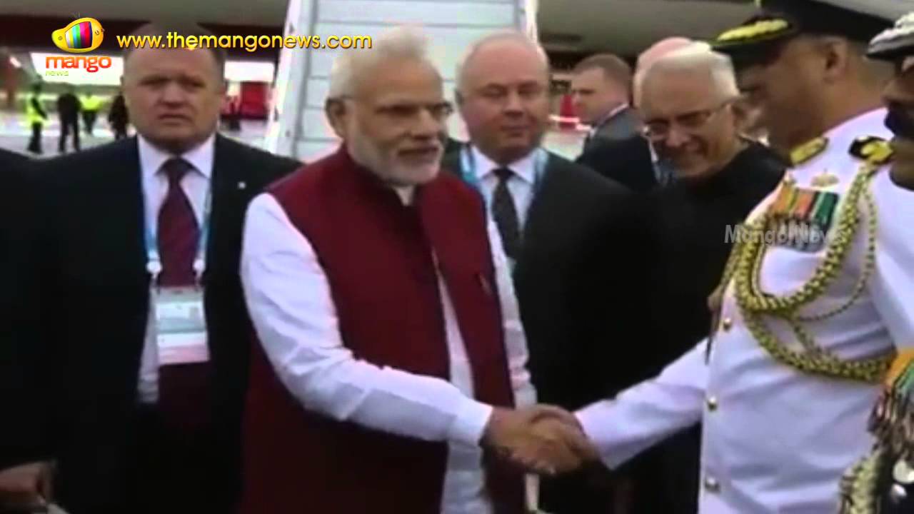 PM Modi arrives in Ufa to Participate in 7th BRICS Summit | Russia Tour
