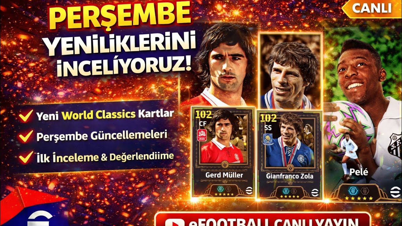 🔴CANLI YAYIN Perşembe Yeniliklerini İnceliyoruz! 🔥 Yeni Kartlar, Güncellemeler | eFootball  🔥💯 ✅✅🔥🇹🇷