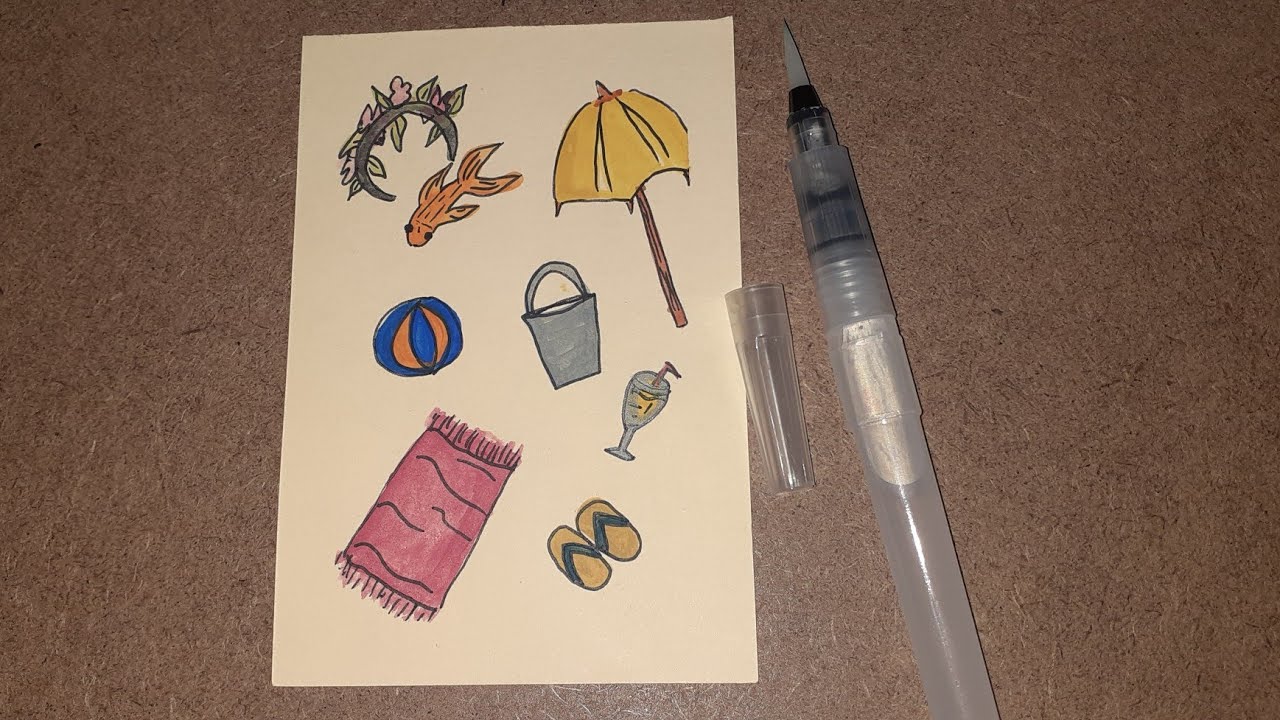 Watercolor Beach Doodles | By Nimo Art