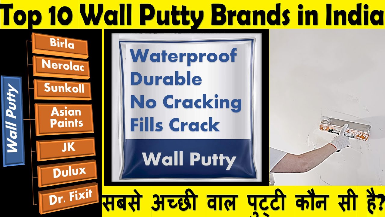 Top 10 Wall Putty Brands in India | Which is the best wall putty? | Cost & Features Comparison