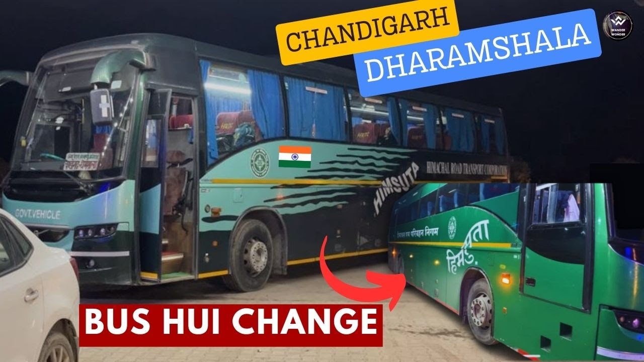 CHANDIGARH TO DHARAMSHALA in HRTC Himsuta | Volvo Semi-sleeper | Night Rider | Best Service.
