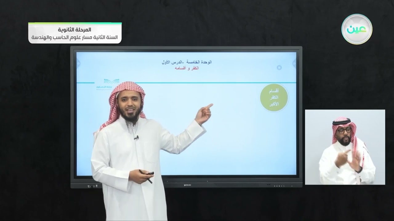 الكفر وأقسامه - التوحيد (1) - مسار علوم الحاسب والهندسة - السنة الثانية