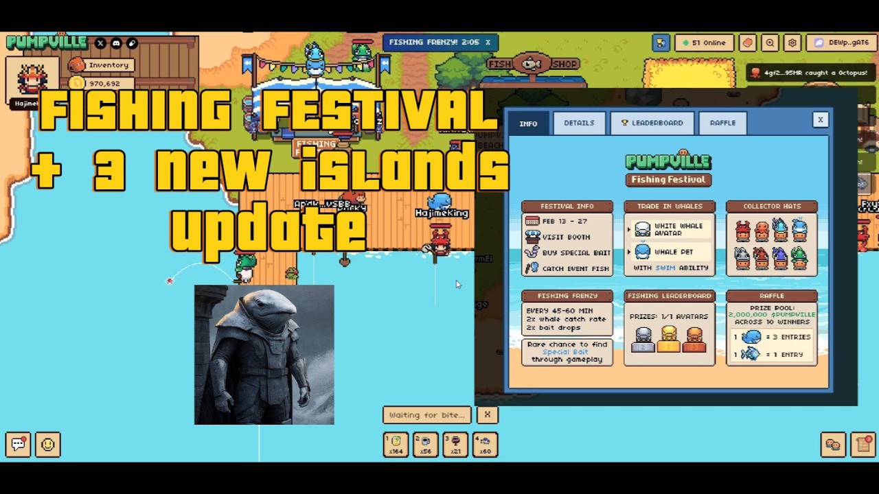 Pumpville Fishing Festival 🎣 + 3 NEW Islands Update 🌴 | Web3 Play-to-Earn