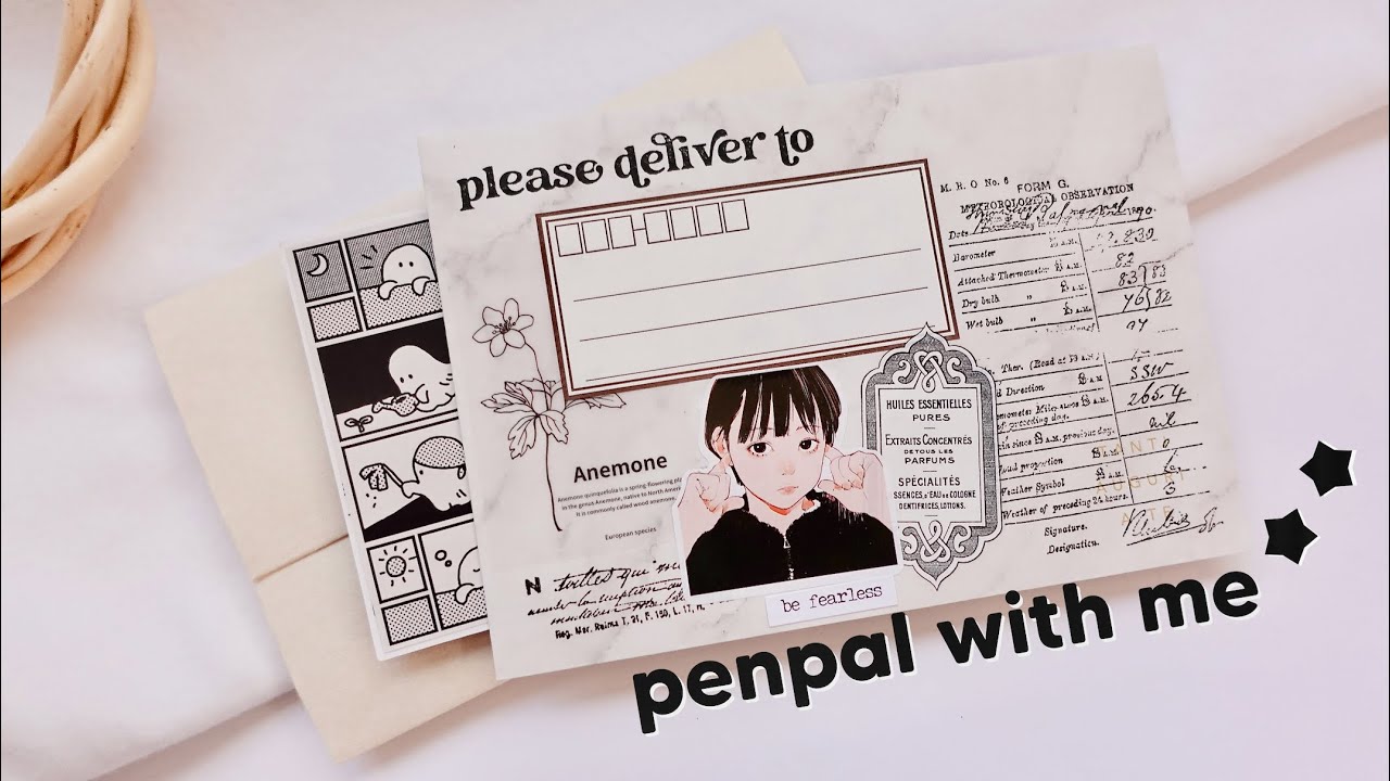 PENPAL WITH ME | monochrome theme