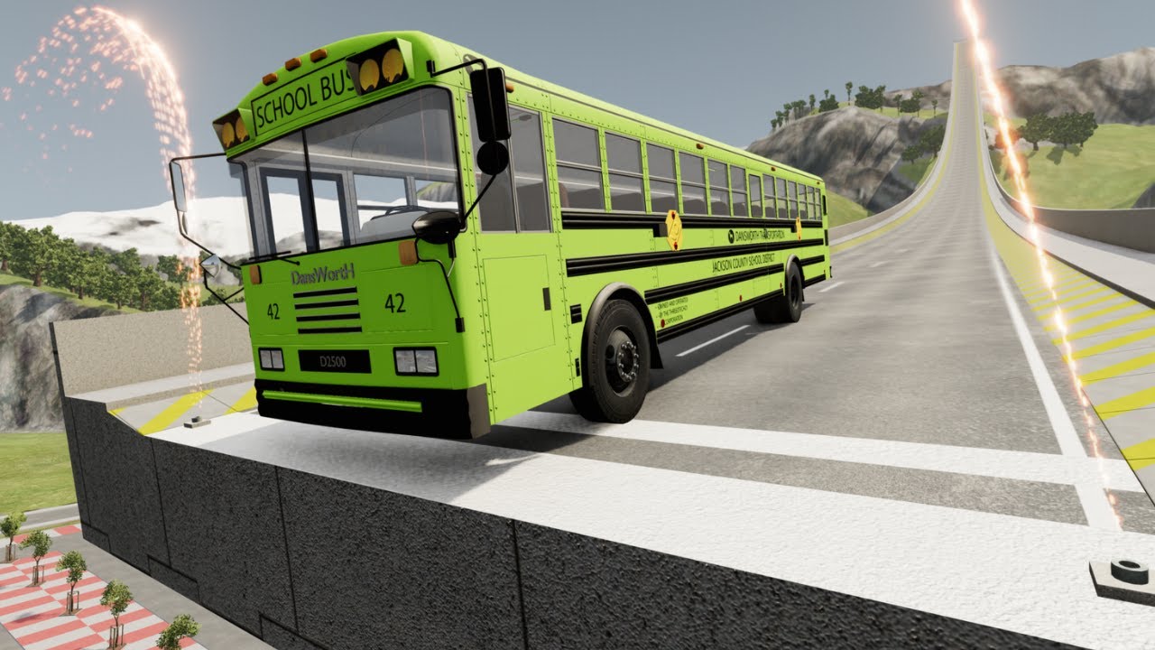EPIC SCHOOL BUS CRASH 4| GRAVITY TEST | #beamngdrive