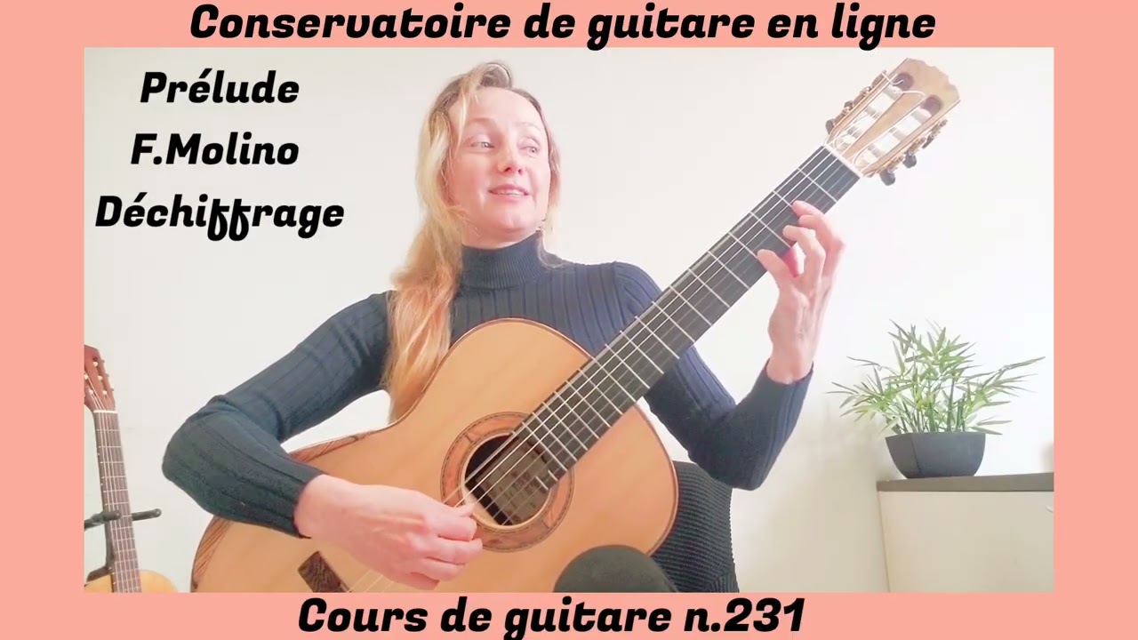 Cours de guitare n.231 Prélude F.Molino Déchiffrage 1ère partie