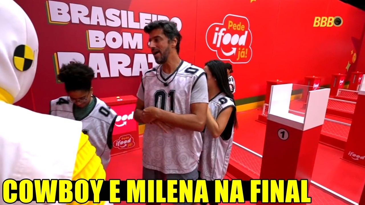 COWBOY E MILENA VENCEM ETAPA DA PROVA DO LIDER E ESTÃO NA FINAL