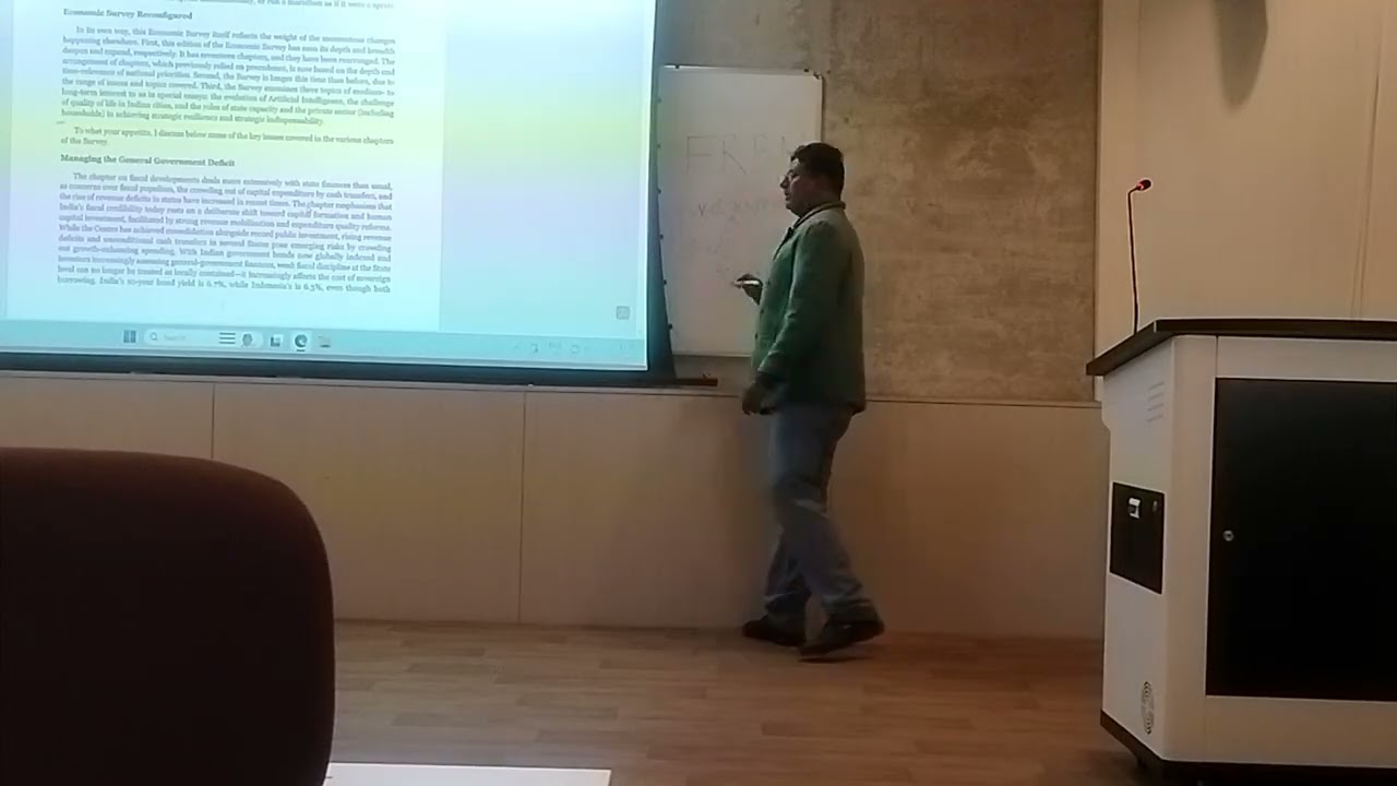 My Lecture on Eco Survey in The eco dept of Nalanda University 
