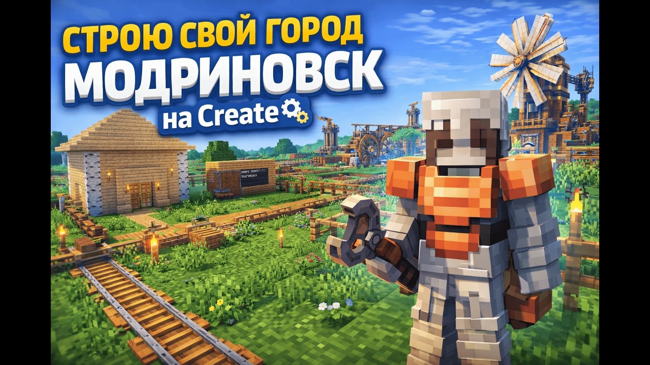 Строю свой город на модовом сервере (ссылка в описании)