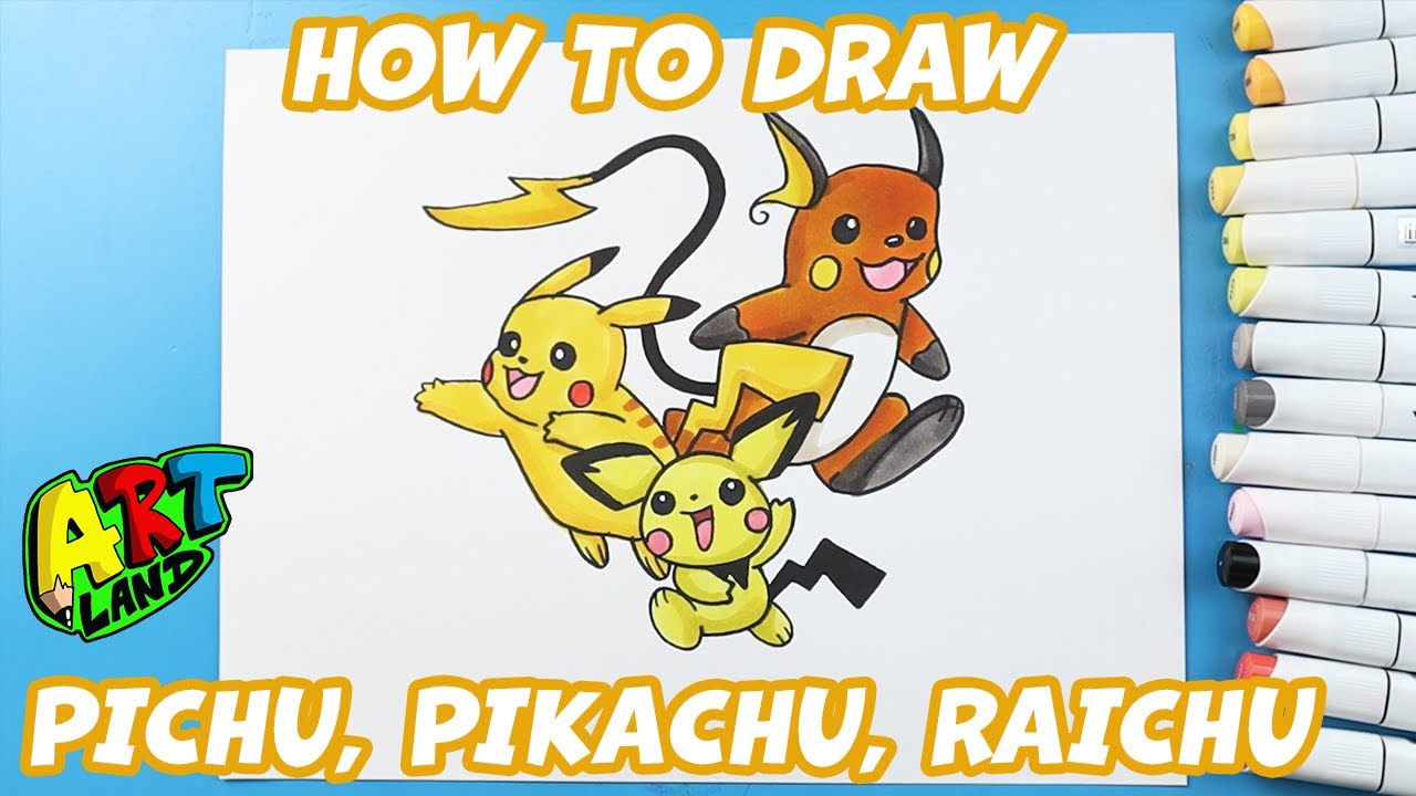 How to Draw Pichu, Pikachu, and Raichu