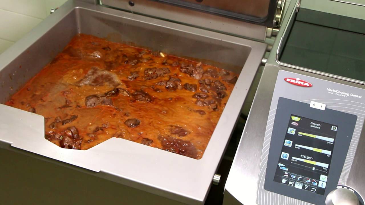 Pressure cooked beef casserole  in a FRIMA VarioCooking Center