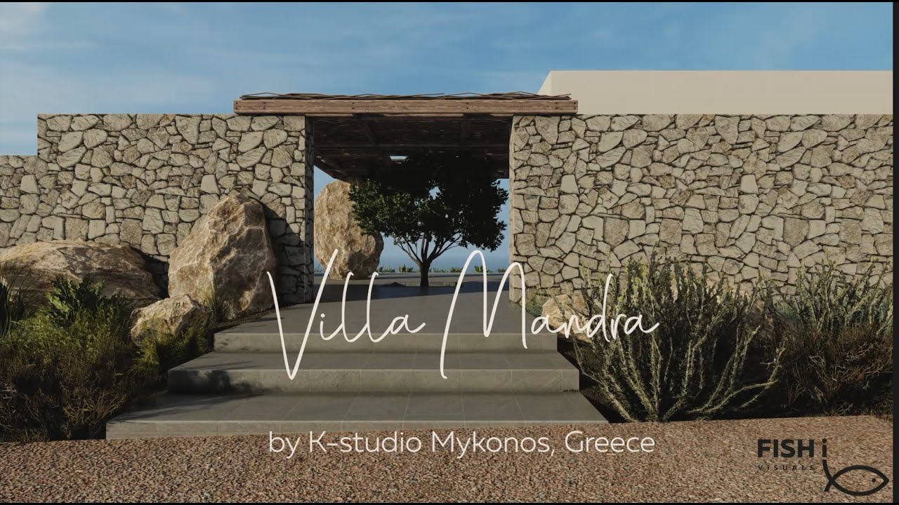 Villa MANDRA | cinematic architectural animation #Mykonos #fishi #Greece