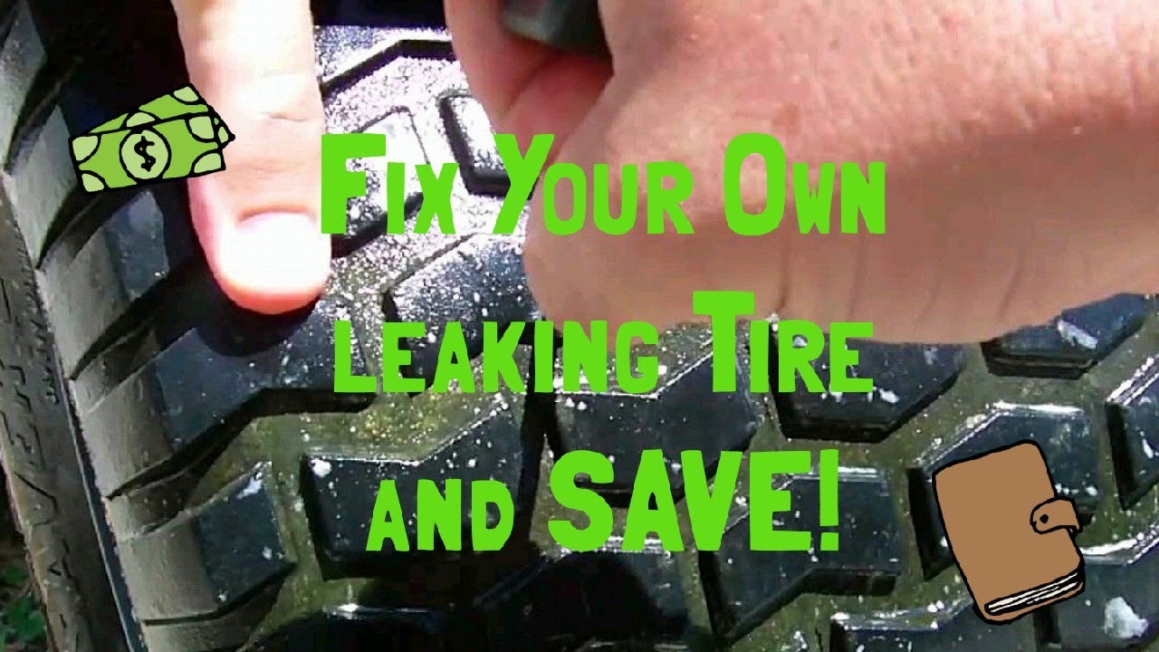 Fixing a flat lawn mower tire
