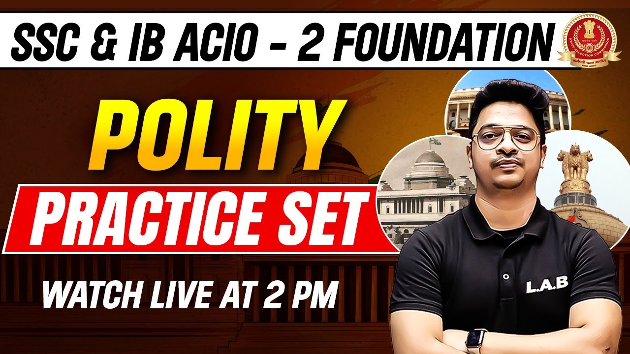SSC / IB ACIO 2024 | POLITY MOCK TEST| POLITY PRACTICE SET QUESTIONS | By Aman Sir