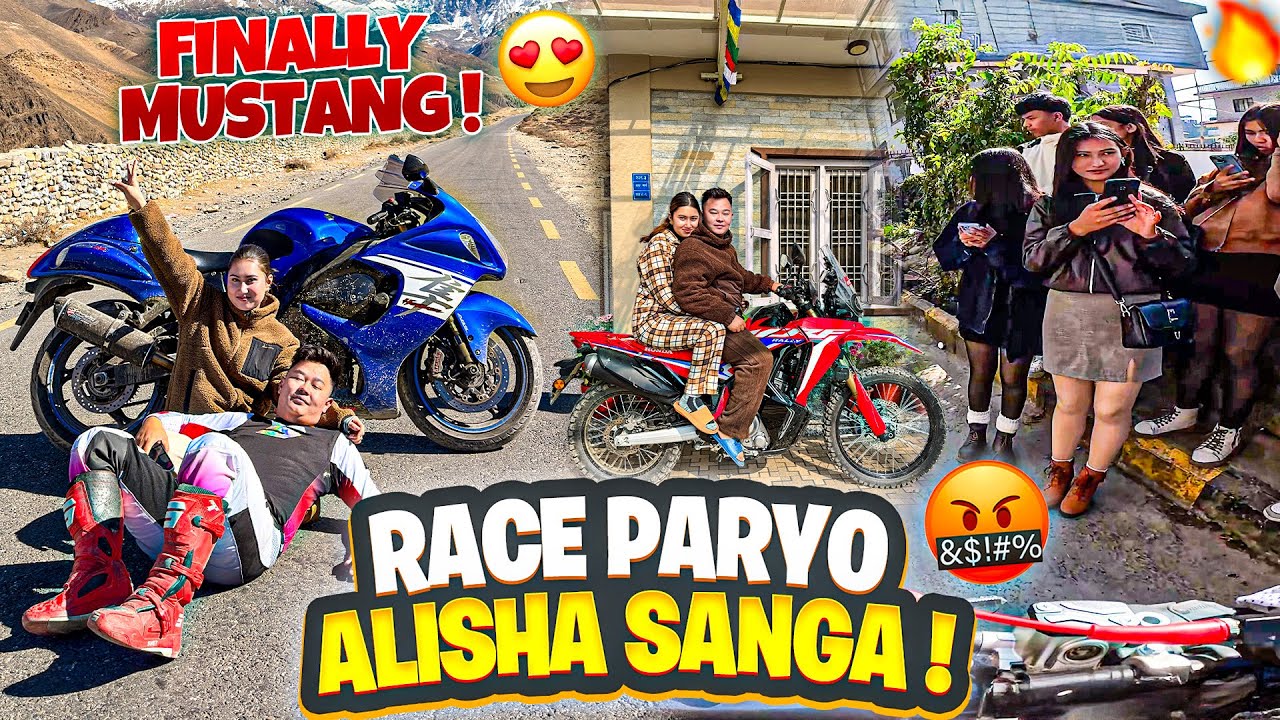 MUSTANG JADA ALISHA SANGA RACE PARYO😱 / RIDE WITH HAYABUSA,ZX6R AND XUUMAV DIRTBIKE 