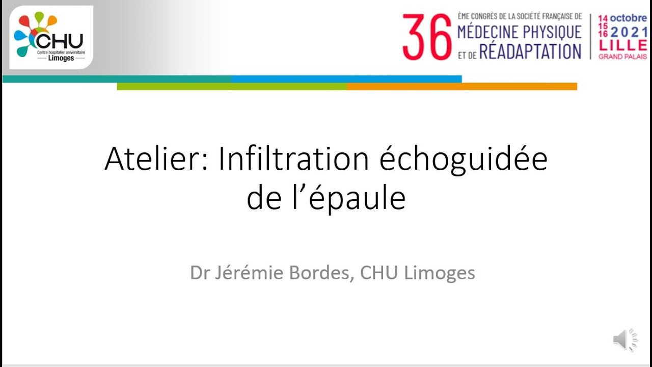 infiltration de l'épaule sous échographie