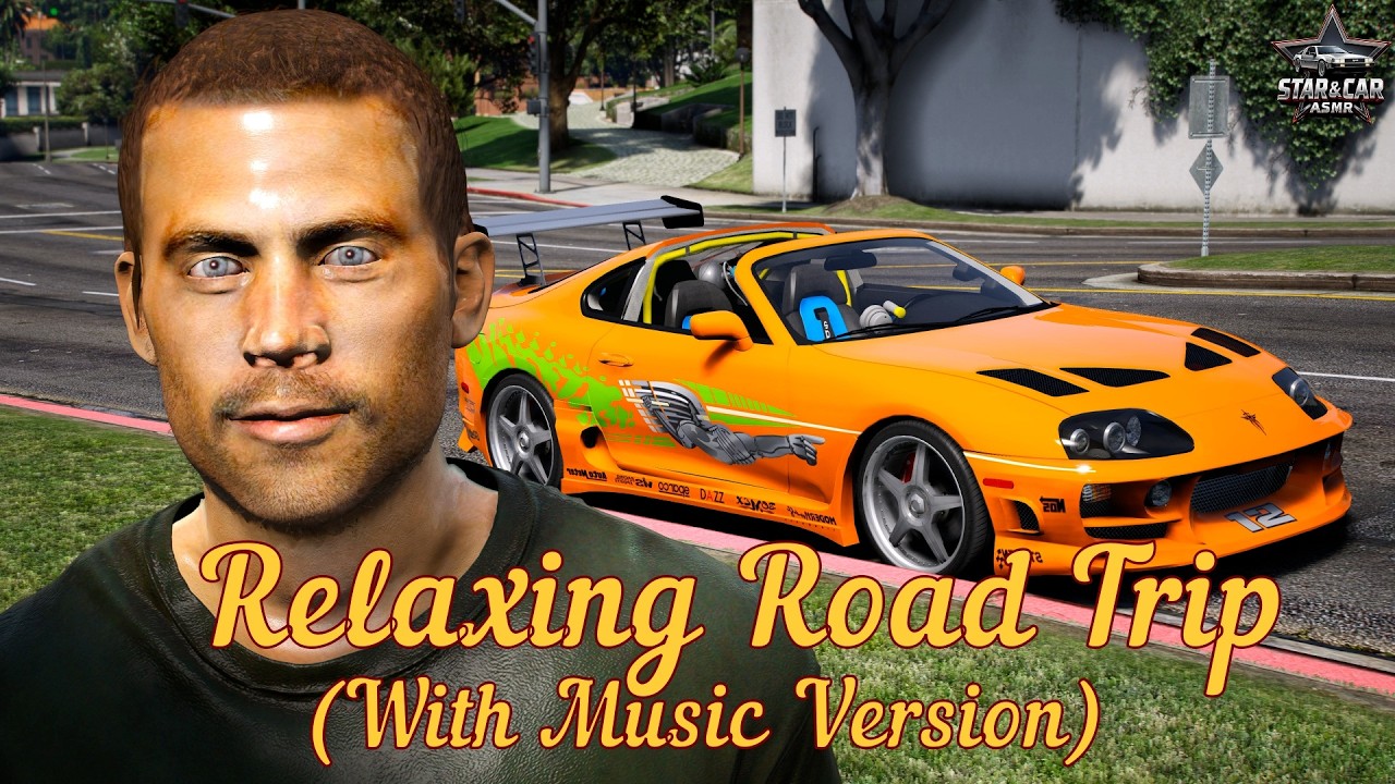 Relaxing GTA 5 Drive Paul Walker's Supra at Sunset Cinematic 4K