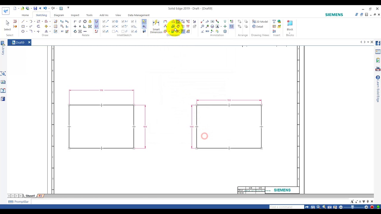 Solid Edge Trick & Tip: 2D Auto dimension option