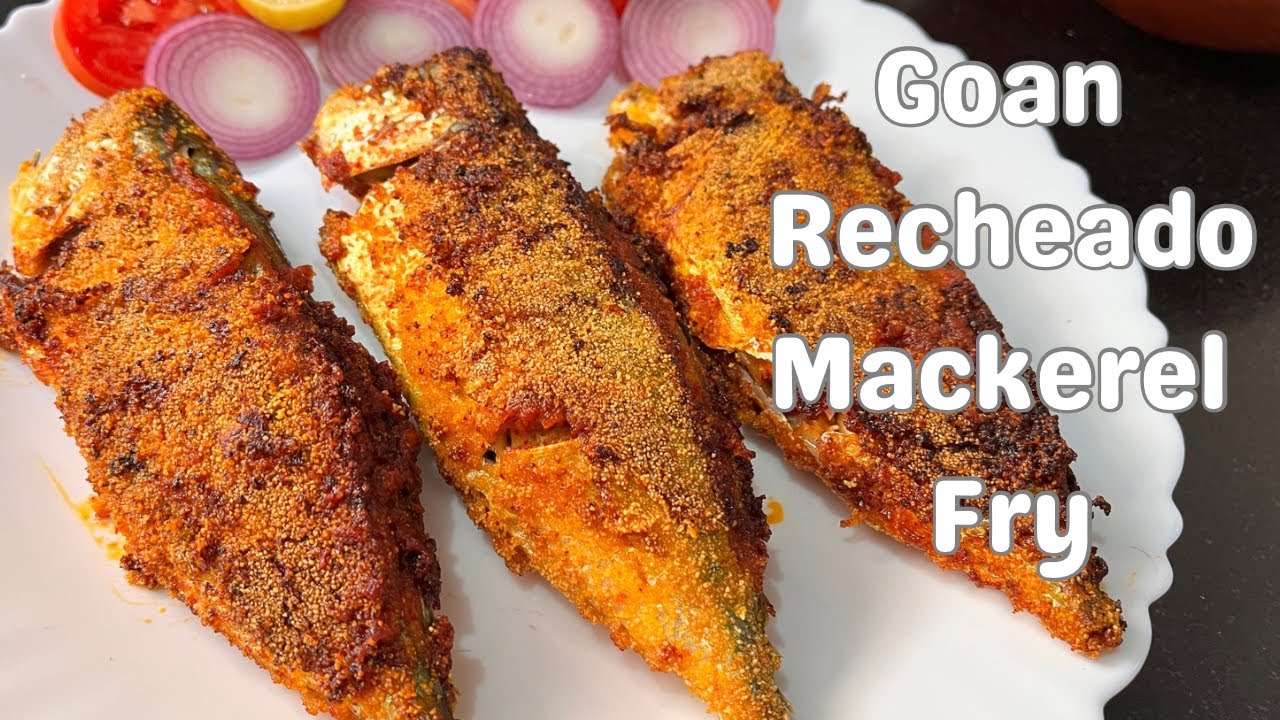 Goan Recheado Mackerel Fry | Recheado Masala Stuffed Mackerel Rava Fry | Goan Fish Fry Recipe 