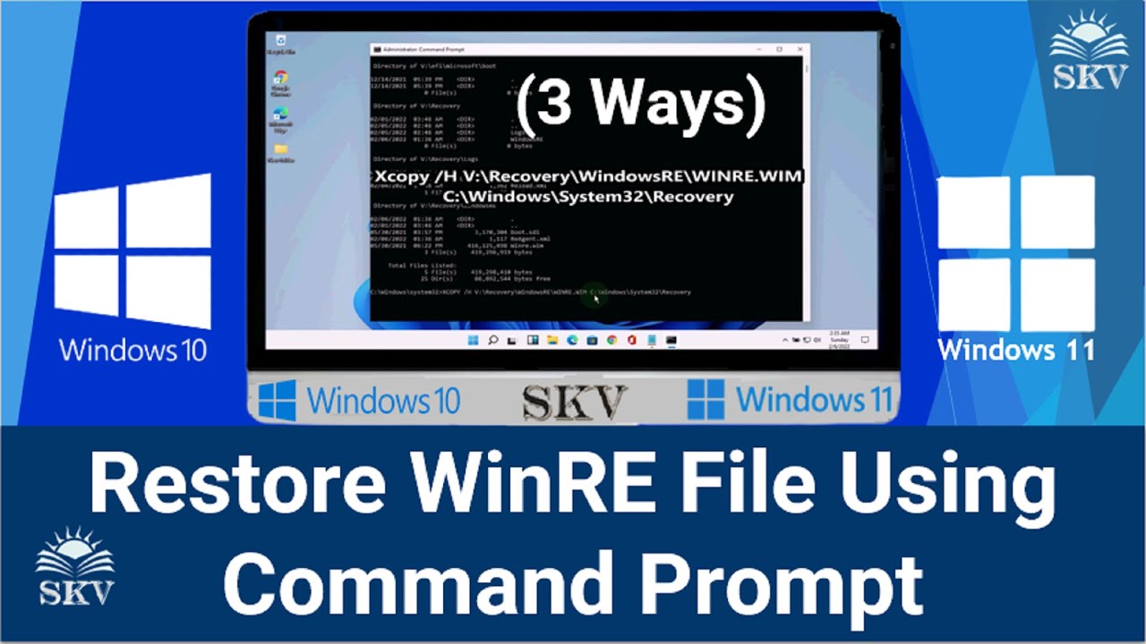 3 Simple Ways to Repair/Restore Windows Recovery Environment (Win RE) File Using Command Prompt