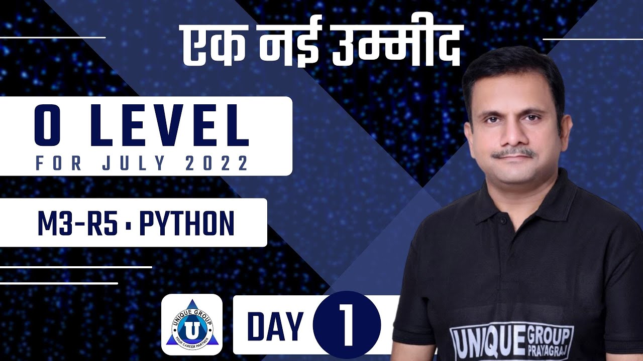 #OLevel | M3:R5 Python  | O level m3r5 classes in hindi | उम्मीद Batch #m3-r5 python language class1