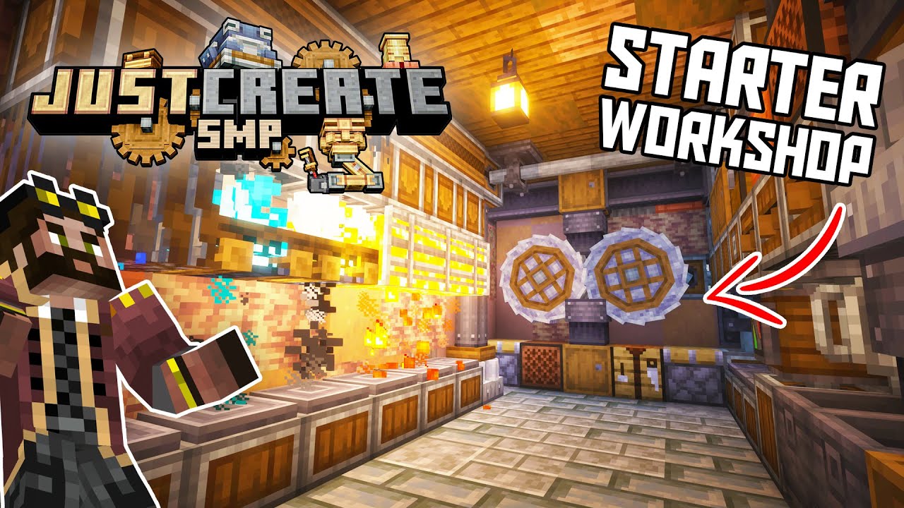 I built my STARTER WORKSHOP in Minecraft Create Mod Update! [#5]