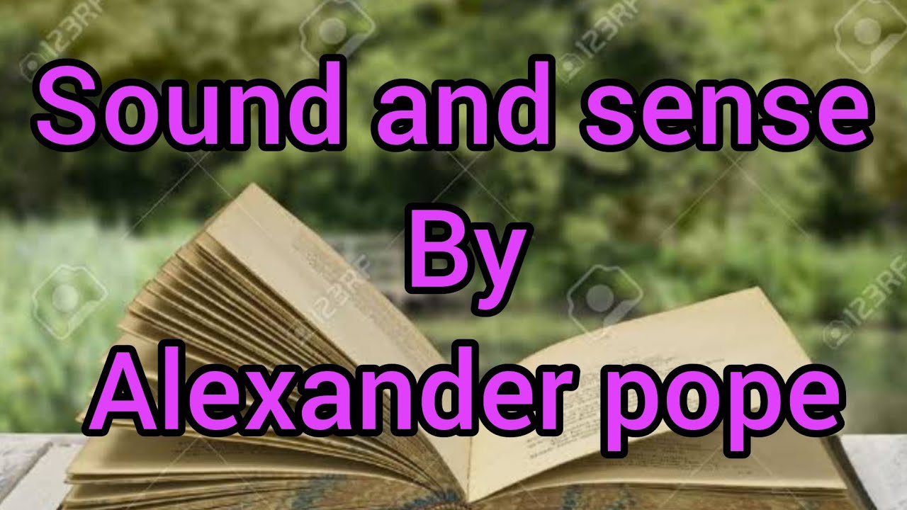 sound and sense by Alexander pope class 7 in hindi , exercise discussion .