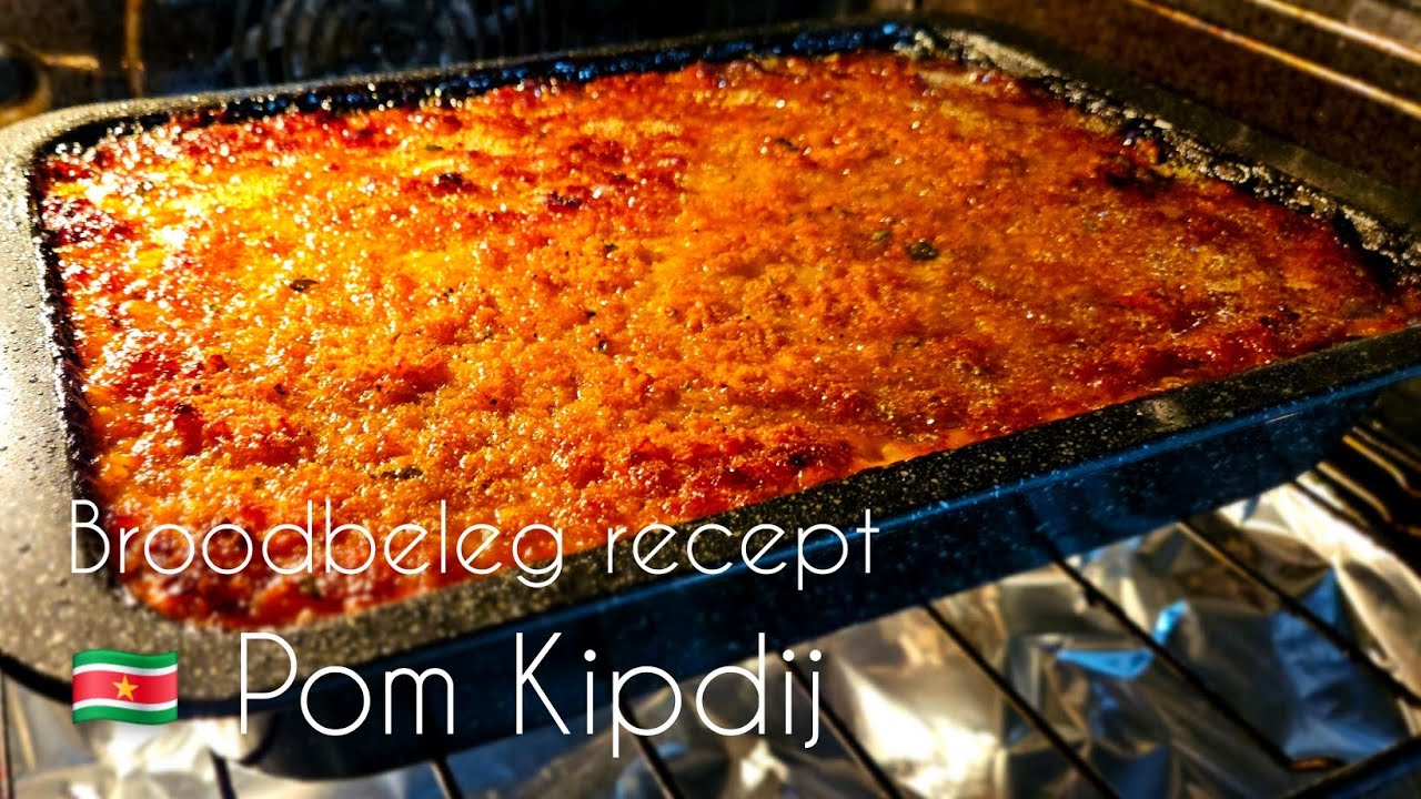 🇸🇷 Surinaamse Pom Kip broodbeleg recept (Broodje pom) maken.