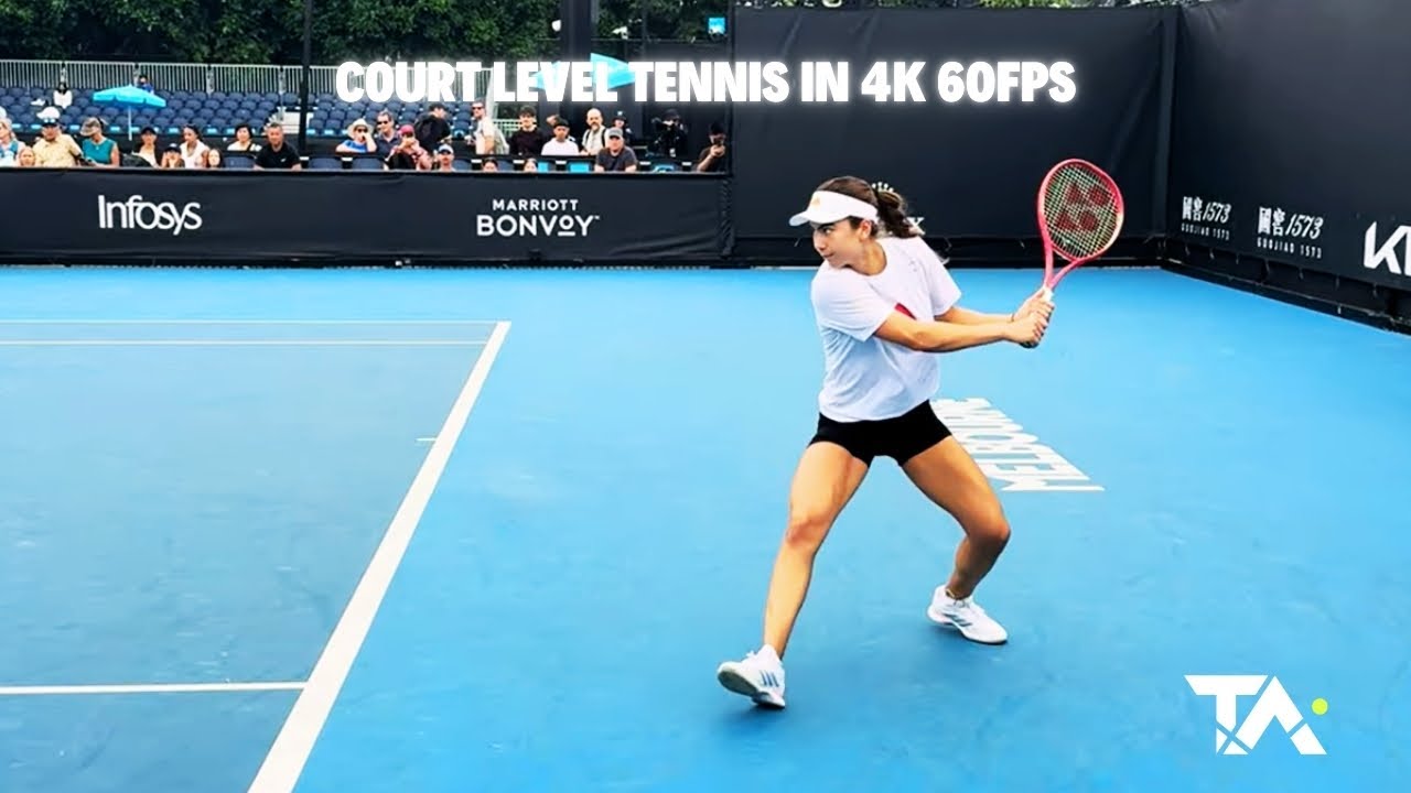 AO26: TEENAGE SENSATION! Iva Jovic - Court Level Striking 4K 60FPS!