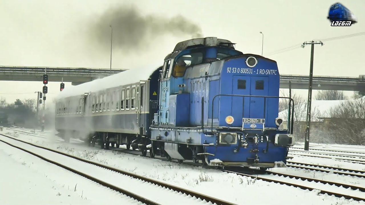 🚂❄ Trenuri prin Zăpadă în Gara Satu Mare - 20 Ianuarie 2021