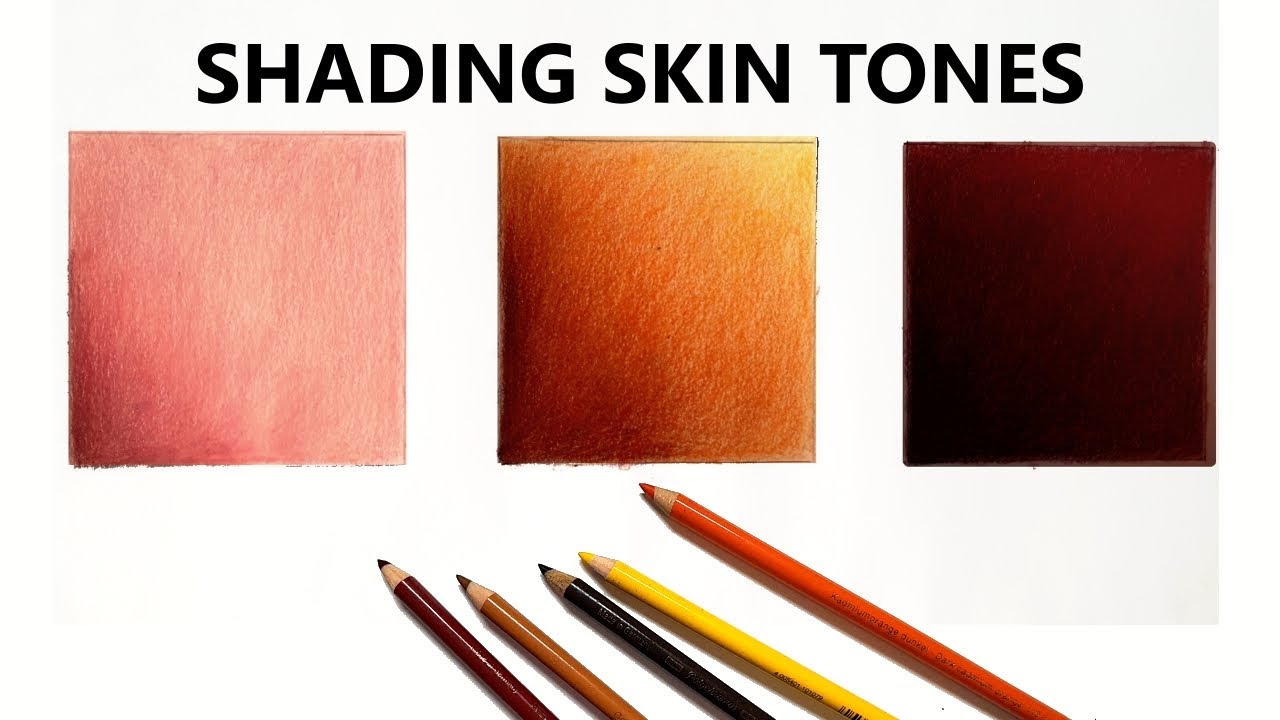 How to shade skin tones with only 5 colour pencils