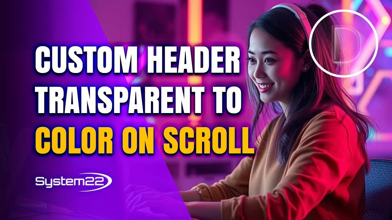 Divi Theme Transparent to Solid Custom Header on Scroll!