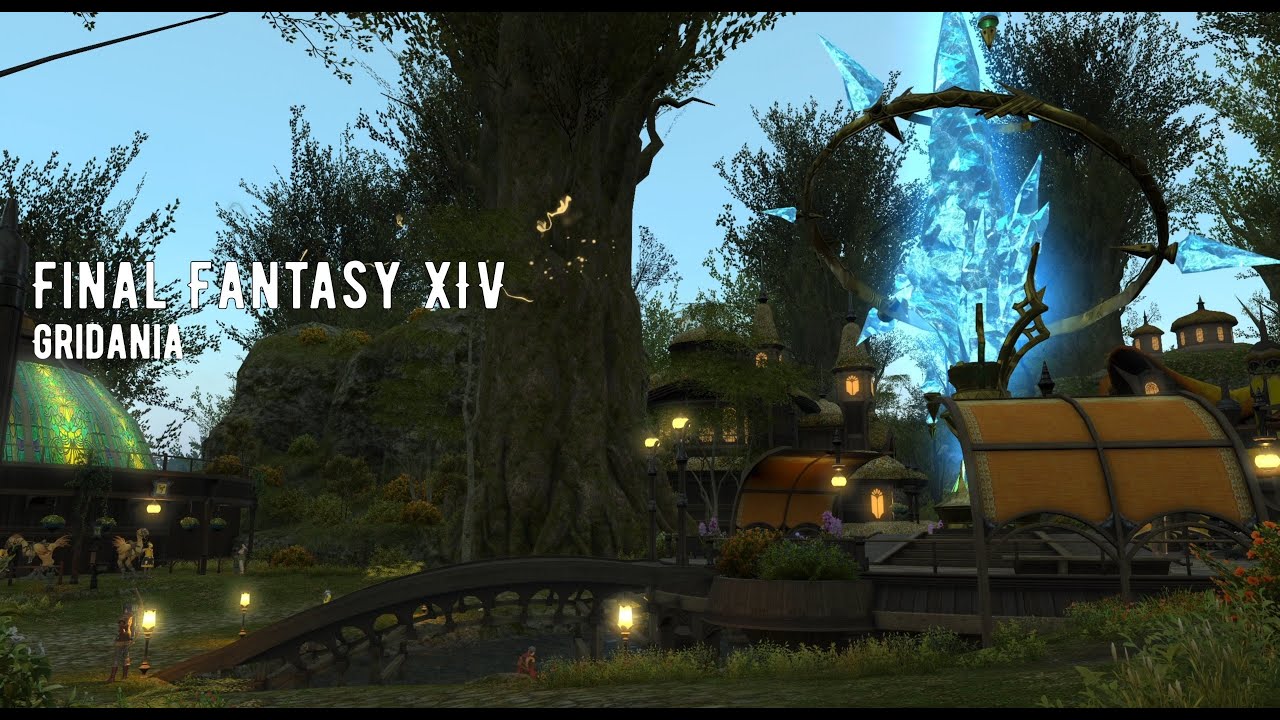 Final Fantasy XIV. Music and Ambience. Gridania.🌳😴🎶☁️🌙🌳
