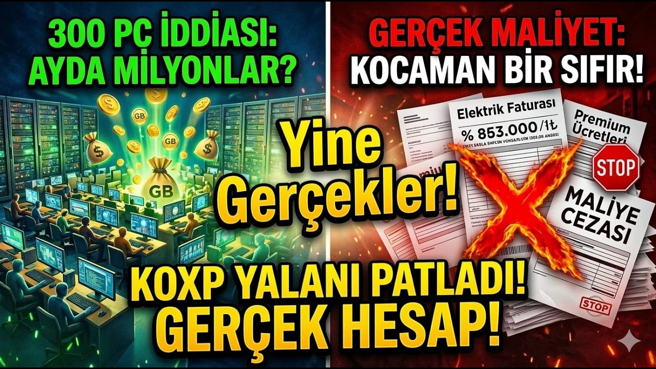 KOXP İLE ZENGİN OLMA YALANI: 300 PC BİLGİSAYARIN GİZLİ MASRAFLARI!