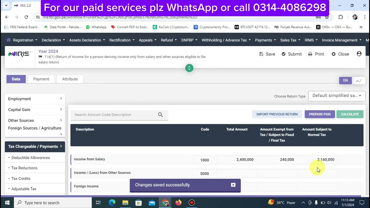 Salary return filing online 2024 | Salary Person tax return 2024|Income tax return for Salary person
