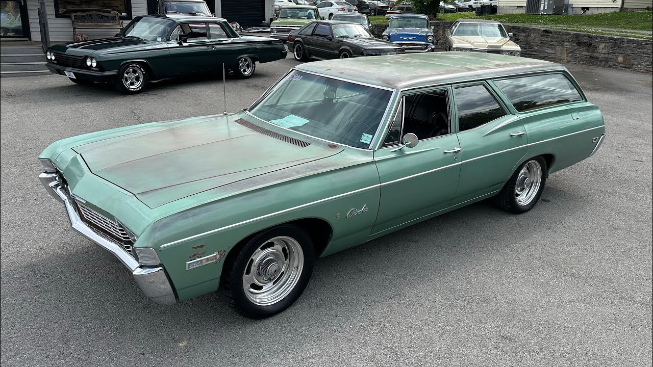 Тест-драйв Chevrolet Bel Air Wagon 327 1968 года. ПРОДАНО за 15 900 долларов. Maple Motors 