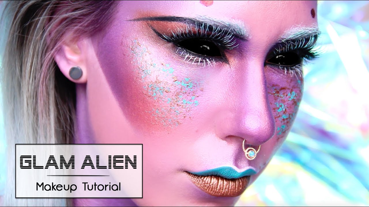 ∆ Glam Alien Makeup Tutorial | Harlequin' Girl