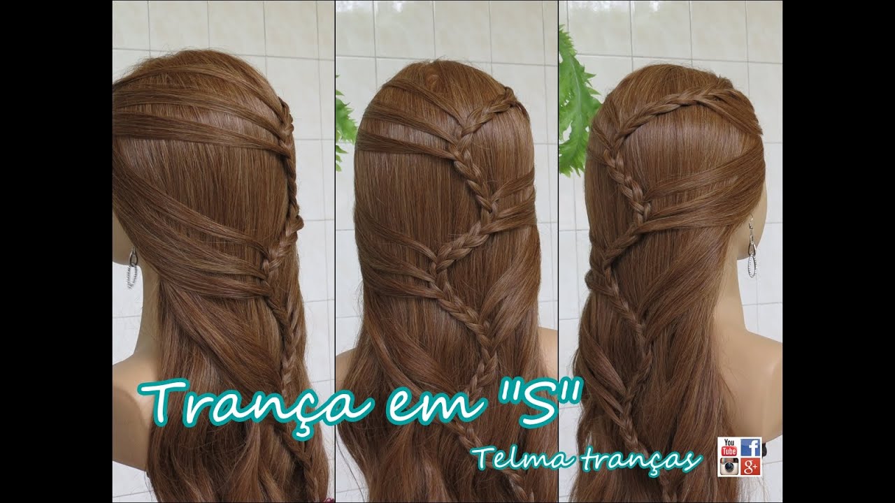 Trança em S cabelo solto (Ondas do Mar, ocean waves braid) - Telma tranças