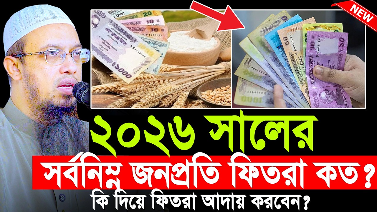 ২০২৬ সালের সর্বনিম্ন জনপ্রতি ফিতরা কত? কি দিয়ে ফিতরা আদায় করবেন? Shaikh Ahmadullah 2026