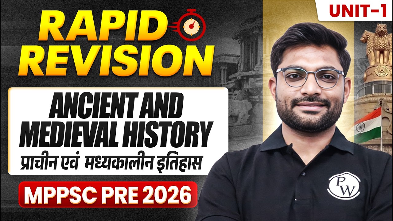 MPPSC Pre 2026 | Unit -1 Ancient & Medieval History Oneshot | Rapid Revision Series