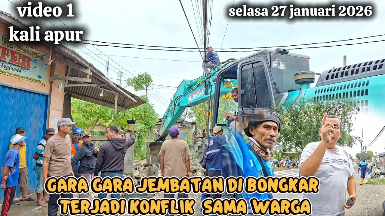  terjadi cekcok masalh  jembatan di bongkar , alhamdulilah kondusif  di beri masukan  TIM BIRU SDA