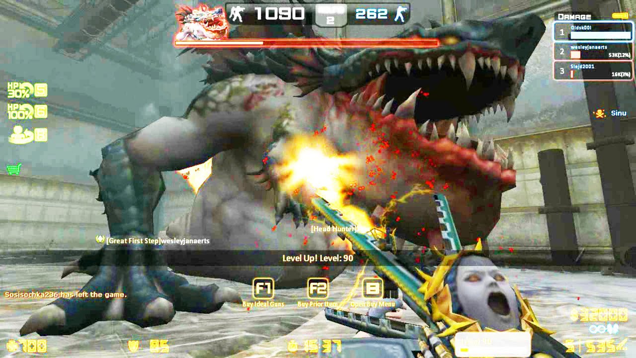 Counter-Strike Nexon: Zombies - Gluttony Zombie boss Fight online gameplay on Conspiracy map
