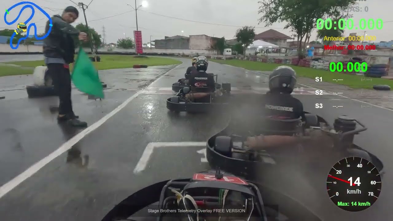 Kart Park 17/01/2026 - Muita chuva (com TELEMETRIA)  Full HD