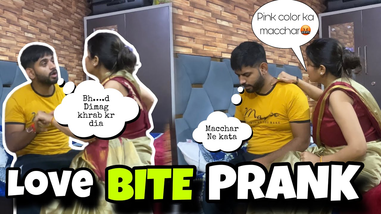 Love bite prank on wife Gone Extremely wrong😰| Horrible Reaction of wife|MrandMrsgautam