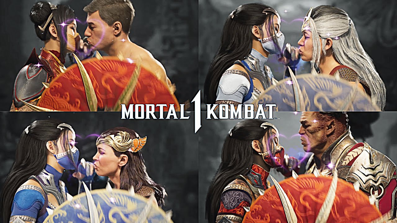 Kitana kiss ALL Fighters - Mortal Kombat 1