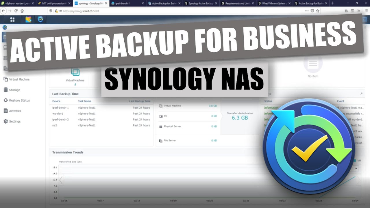 Использование Synology Active Backup for Business с VMware vSphere/ESXi