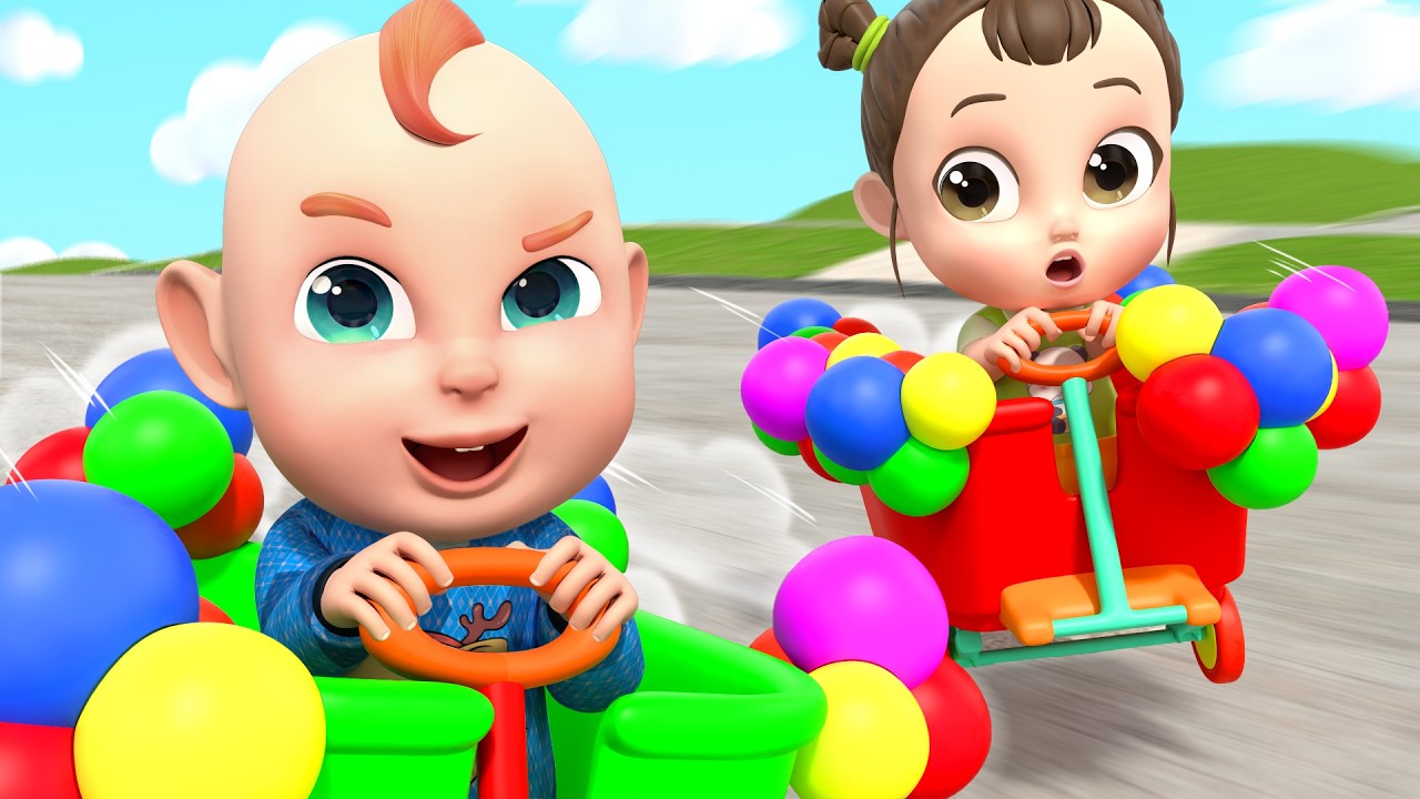 Ayo Balapan Mobil Balon 🎈🚗 | Lagu Anak Kreatif & Seru | Bahasa Indonesia - Rosoo