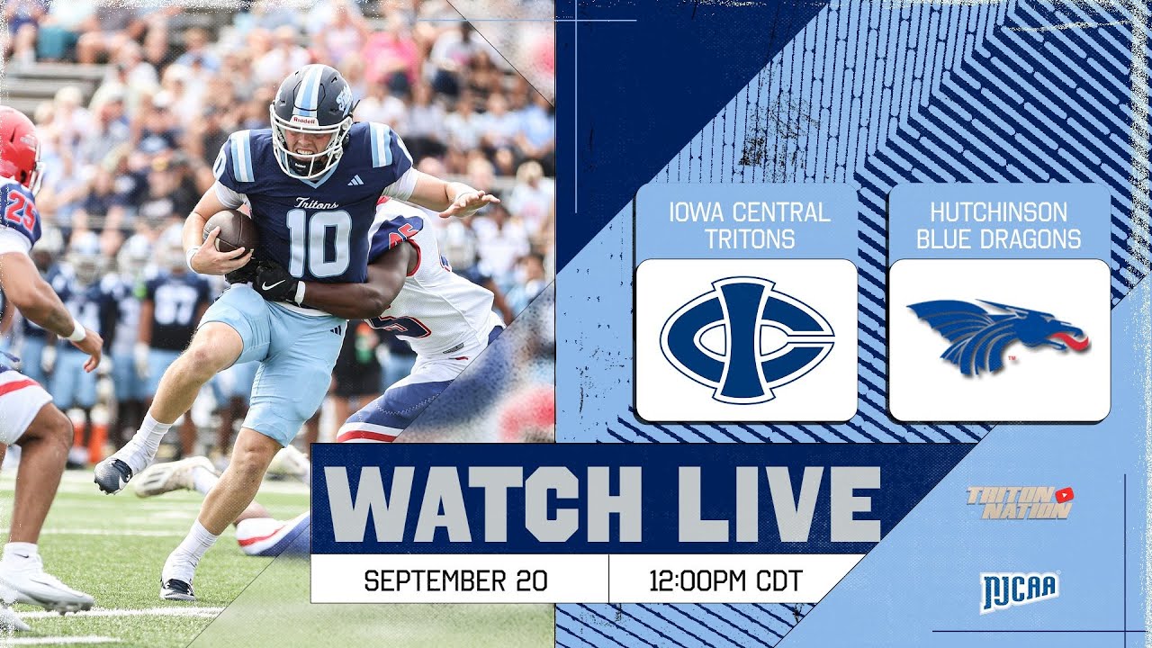 Iowa Central Football: #9 Tritons vs #1 Hutchinson Community College Blue Dragons (9/20/2025)