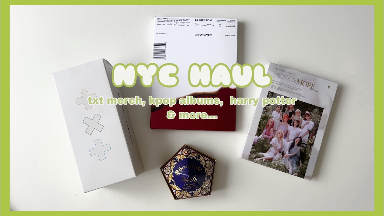 NYC trip haul ! ♡ kpop albums, txt merch & others (chatty video hehe)